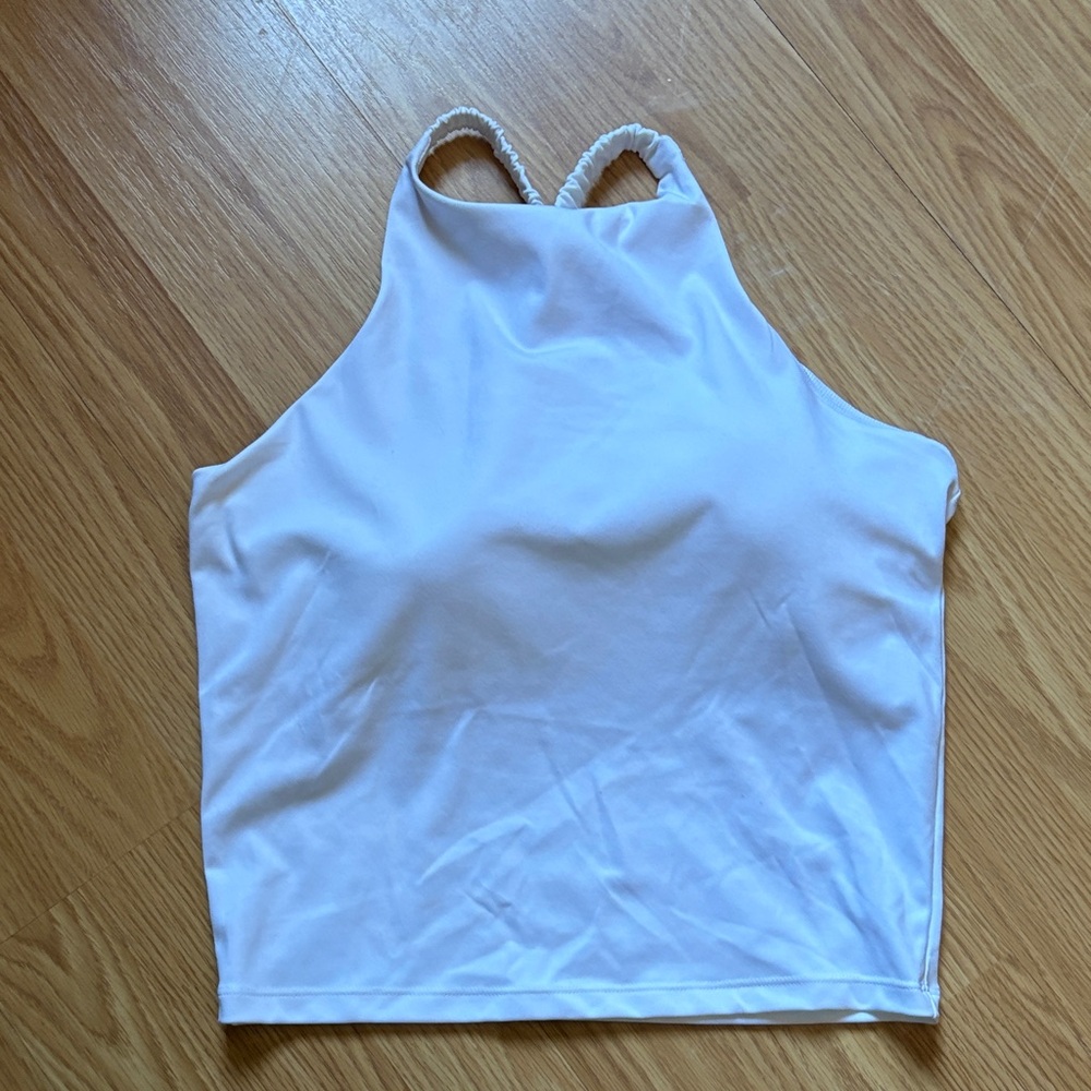 All in Motion White Tank Top